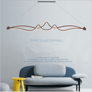 European style unique  LED acrylic adjustable wave pendant lamp