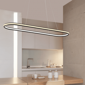 Modern New design acrylic circular Pendant Lamp artistical Led Aluminum Chandelier ring light Decorative lamp