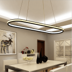 Modern New design acrylic circular Pendant Lamp artistical Led Aluminum Chandelier ring light Decorative lamp