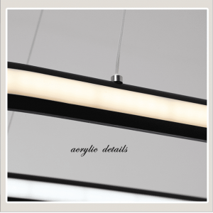 Modern New design acrylic circular Pendant Lamp artistical Led Aluminum Chandelier ring light Decorative lamp