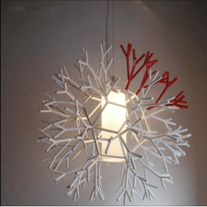 Modern Pendant Lamps Fashion Coral Ball Shape Plated Pendant
