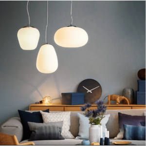 Indoor Decorative Lamp Modern White Glass Ball Pendant Lighting For Living Room