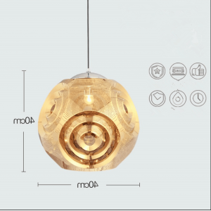 110-220V Indoor Lamp Metal Gold Finished Fancy LED  Pendant Lighting