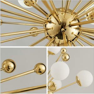 Sputnik Firework LED Chandelier 11 Lights Modern Pendant  Light Fixture for Living Room