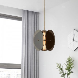 New Style Suite Dining smoke grey acrylic and  Metal Wire Replaceable bulb Pendant Light