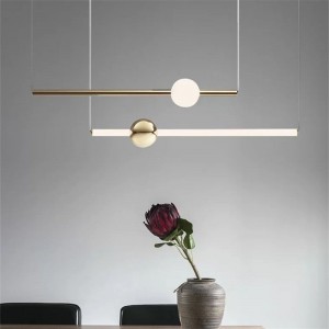 Nordic Modern Glass Shape   Pendant Lamp With Metal  For Indoor Decorations