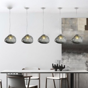 Hot Sale Single Contemporary LED  glass ball pendant hanging lamp for living room