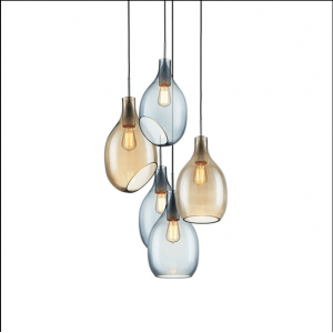 Contemporary latest design modern  glass bubble colored hanging glass ball  pendant light for shop