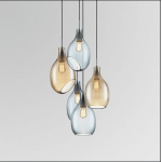 Contemporary latest design modern  glass bubble colored hanging glass ball  pendant light for shop