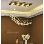 Wholesale Gu10  crystal chandelier fancy crystal light rectangle designer pendant light