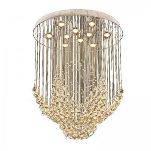 Modern Luxury LED Gu10 clear crystal chandelier  for home decorateion