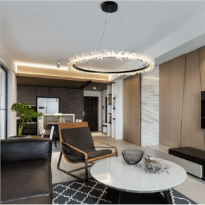 Round ring Crystal Chandelier Pendant Li...