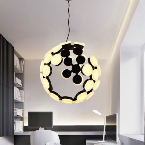 High Quality  Round Acrylic  Aluminum Modern Led  Chandelier Hanging Pendent Lights