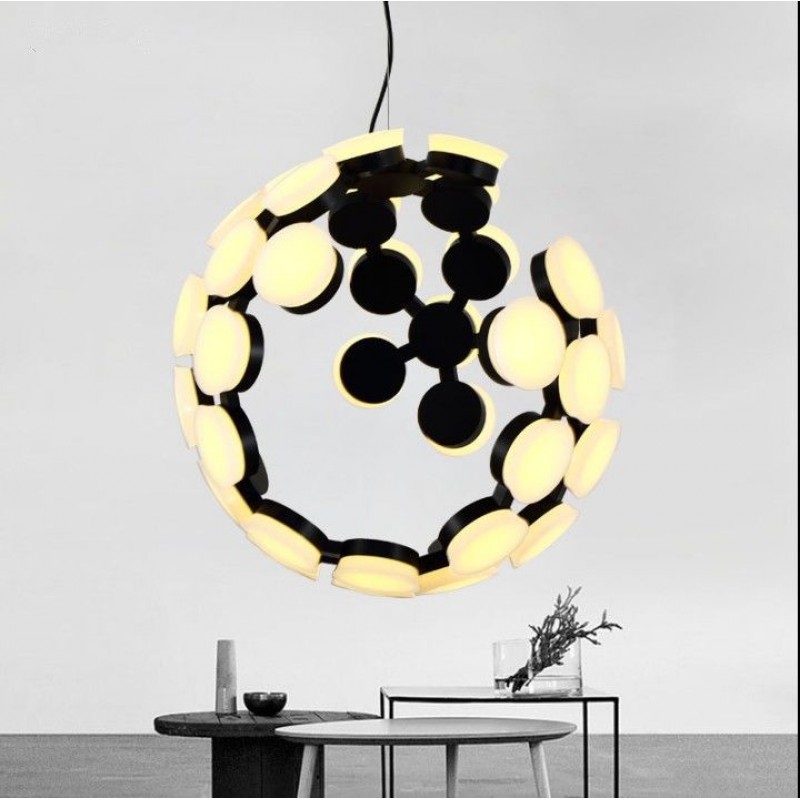 High Quality  Round Acrylic  Aluminum Modern Led  Chandelier Hanging Pendent Lights