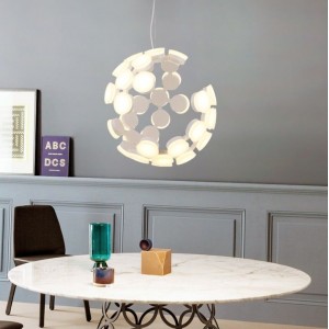 High Quality  Round Acrylic  Aluminum Modern Led  Chandelier Hanging Pendent Lights