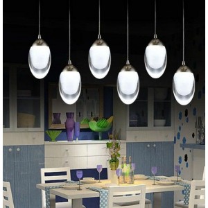 Energy saving light source egg shape acrylic  Metal Lighting LED Pendant Lamp