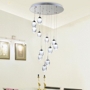 Energy saving light source egg shape acrylic  Metal Lighting LED Pendant Lamp