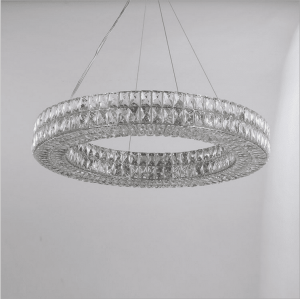 American industrial classic Contemporary  circle K9 Crystal LED  pendant Lamp Lighting Fixture for project