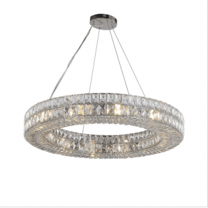 American industrial classic Contemporary  circle K9 Crystal LED  pendant Lamp Lighting Fixture for project