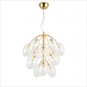 E27 Europe style 2 years warranty metal special gold glass ball chandelier indoor for home/hotel decoration