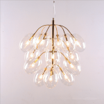 E27 Europe style 2 years warranty metal special gold glass ball chandelier indoor for home/hotel decoration