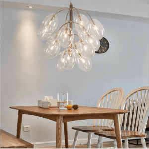 E27 Europe style 2 years warranty metal special gold glass ball chandelier indoor for home/hotel decoration