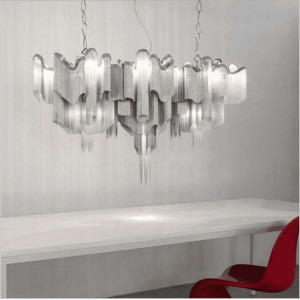 Customized steel chain chandelier decorative chain hanging chandelier for hotel/project