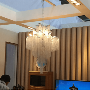 Customized steel chain chandelier decorative chain hanging chandelier for hotel/project