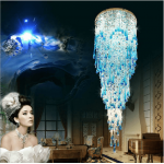 110V-220V blue love-modern art crystal glass chandelier for hotel project