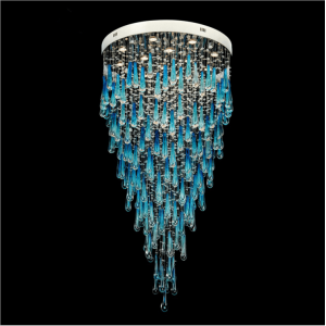 110V-220V blue love-modern art crystal glass chandelier for hotel project