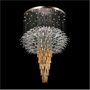 110V-220V blue love-modern art crystal glass chandelier for hotel project