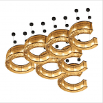 Luxury villas Indoor iron material crystal lighting modern lobby chandeliers