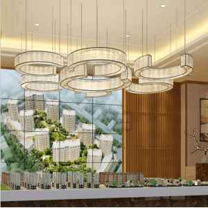 Luxury villas Indoor iron material crystal lighting modern lobby chandeliers