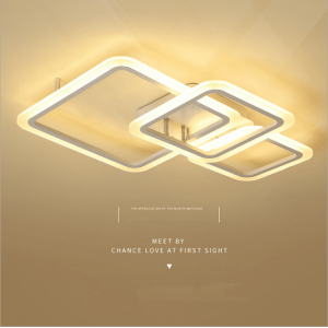 Modern Decoration Fashion Creative Indoor Square Acrylic Ceiling Lights For Living Rooms