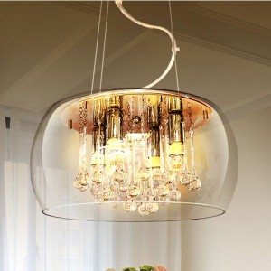 good quality factory direct sale modern metal crystal pendant lamp/droplight
