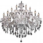 Clear Crystal Chandelier For Dining Room Glass Arms Chandeliers Luxury Hotel Project Lighting