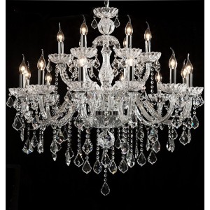 Clear Crystal Chandelier For Dining Room Glass Arms Chandeliers Luxury Hotel Project Lighting