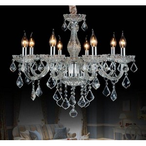 Clear Crystal Chandelier For Dining Room Glass Arms Chandeliers Luxury Hotel Project Lighting