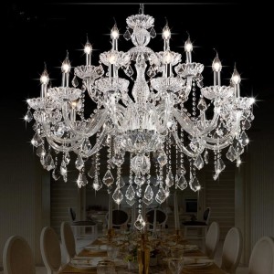 Clear Crystal Chandelier For Dining Room Glass Arms Chandeliers Luxury Hotel Project Lighting