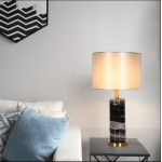 E27 LED Postmodern Nordic Iron Fabric Marble Table Light Table Lamp Desk Lamp For Bedroom Store