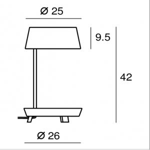 Modern vintage decorate design classic industrial black/white metal table lamp
