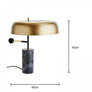 Modern Marble  art indoor desk lamp student reading small table light