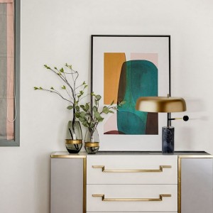 Modern Marble  art indoor desk lamp student reading small table light