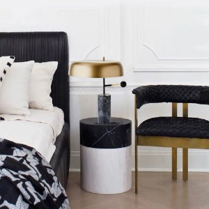 Modern Marble  art indoor desk lamp student reading small table light