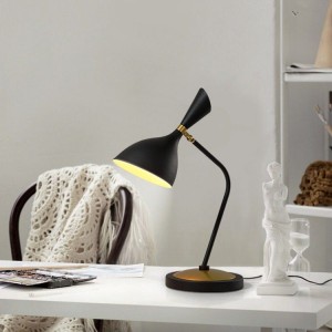 White or black shade metal base led flexible desk ..