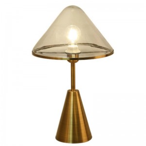 Nordic creative  unique design glass wrought iron high-end club hotel model room living room bedroom table lamp