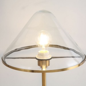 Nordic creative  unique design glass wrought iron high-end club hotel model room living room bedroom table lamp