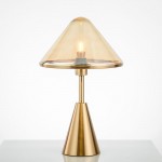 Nordic creative  unique design glass wrought iron high-end club hotel model room living room bedroom table lamp