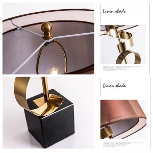 led e27 Postmodern Iron Marble Fabric Golden LED Lamp.LED Light.Table Light.Table Lamp.Desk Lamp.LED Desk Lamp For Bedroom