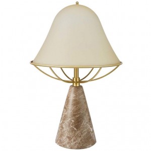 Nordic modern design marble villa model bedroom study living room mushroom glass decorative table lamp